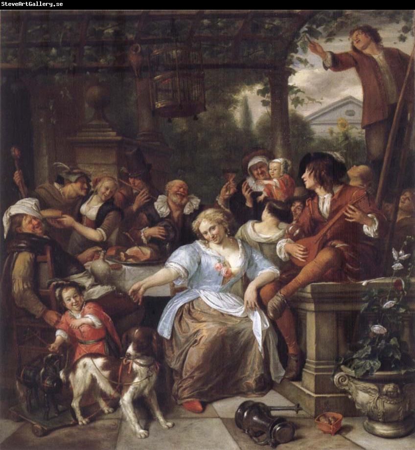 Jan Steen Merry company on a terrace